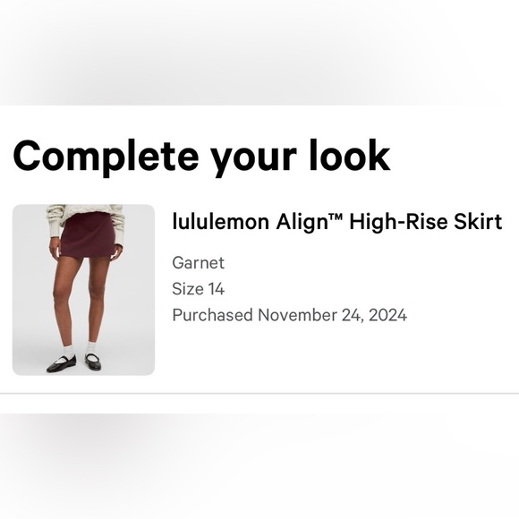 HP ♥️ lululemon Align High-Rise Burgundy Skirt (Skort) - Picture 7 of 7